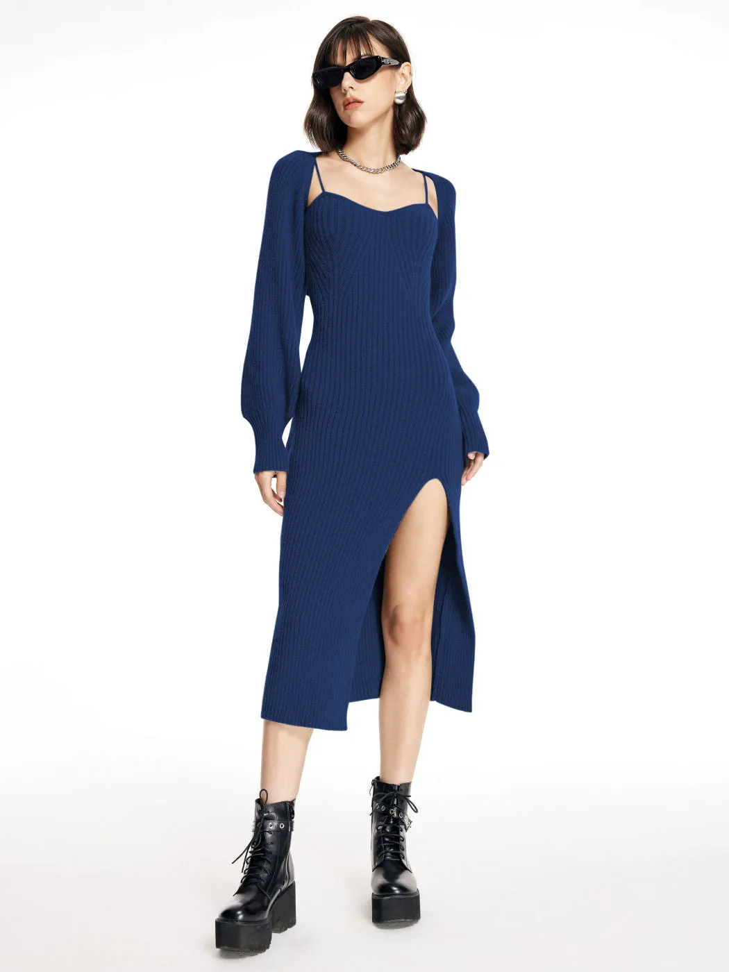 Raphaela | Knitted Midi Dress & Crop Top