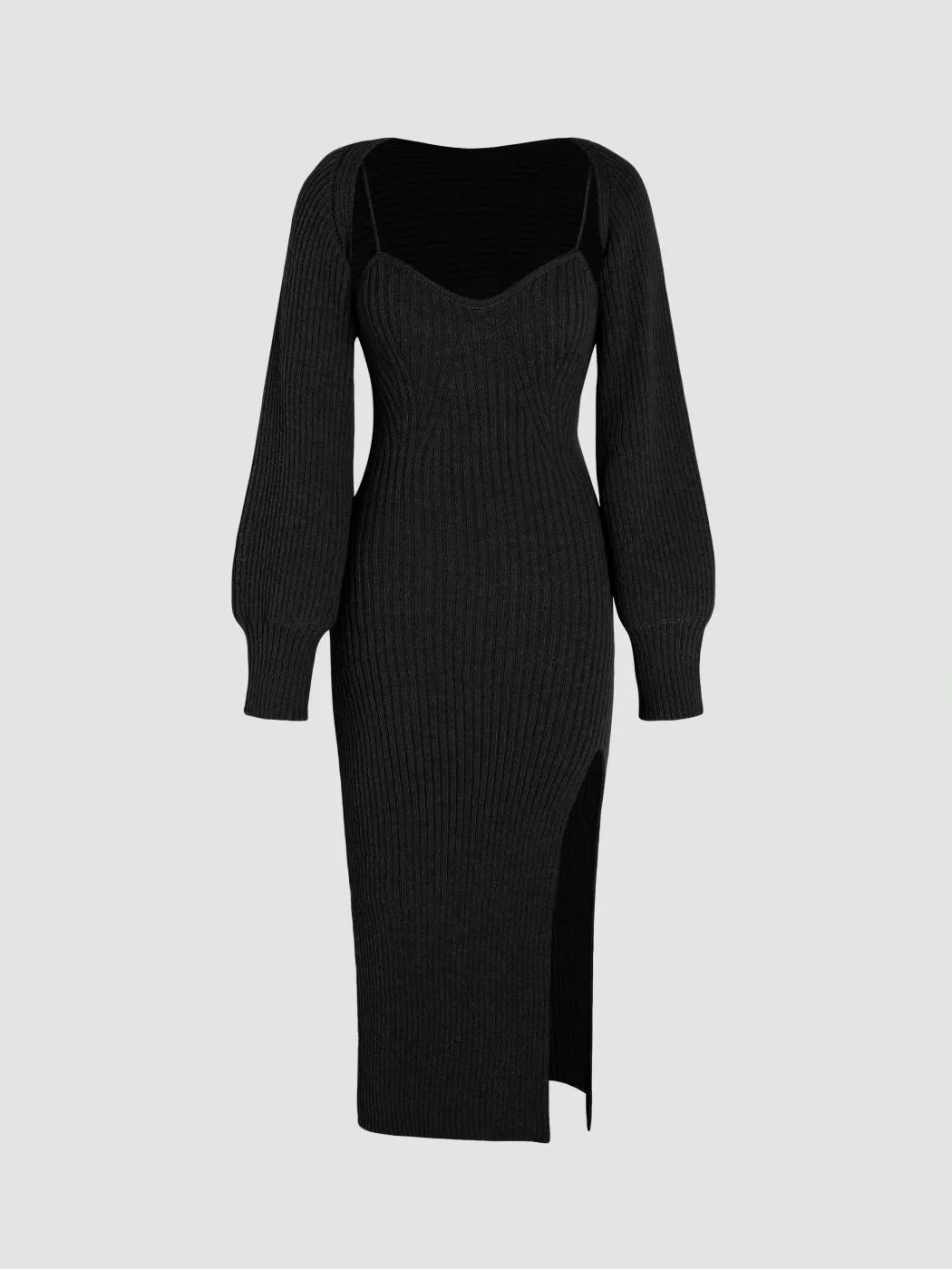 Raphaela | Knitted Midi Dress & Crop Top
