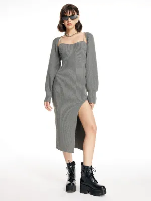 Raphaela | Knitted Midi Dress & Crop Top