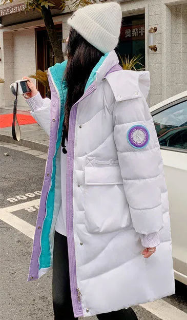 Relaxed-fit Hooded Puffer Jacket with Quilted Design for Women