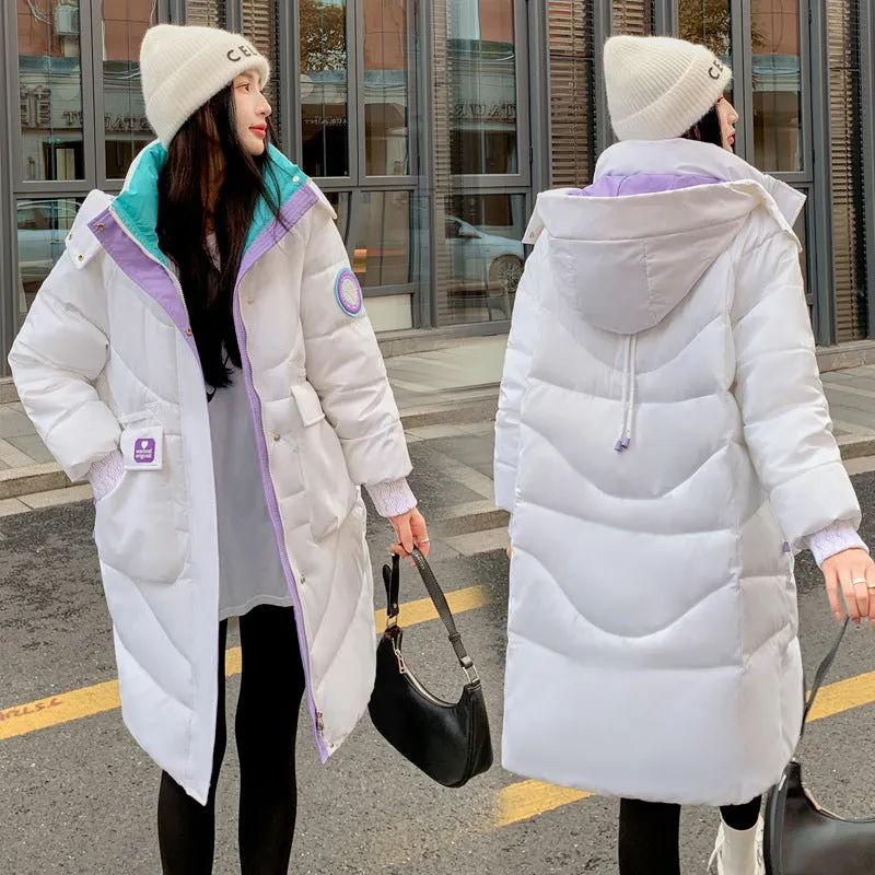 Relaxed-fit Hooded Puffer Jacket with Quilted Design for Women