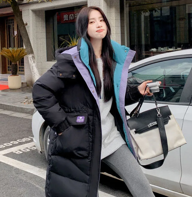Relaxed-fit Hooded Puffer Jacket with Quilted Design for Women