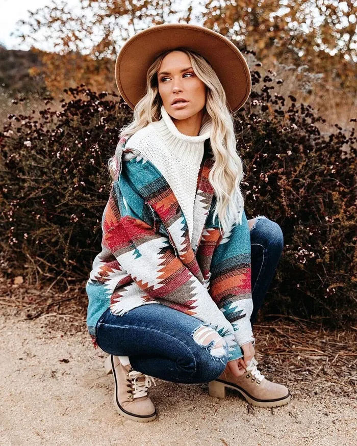 Retro Ethnic Style Boho Coat