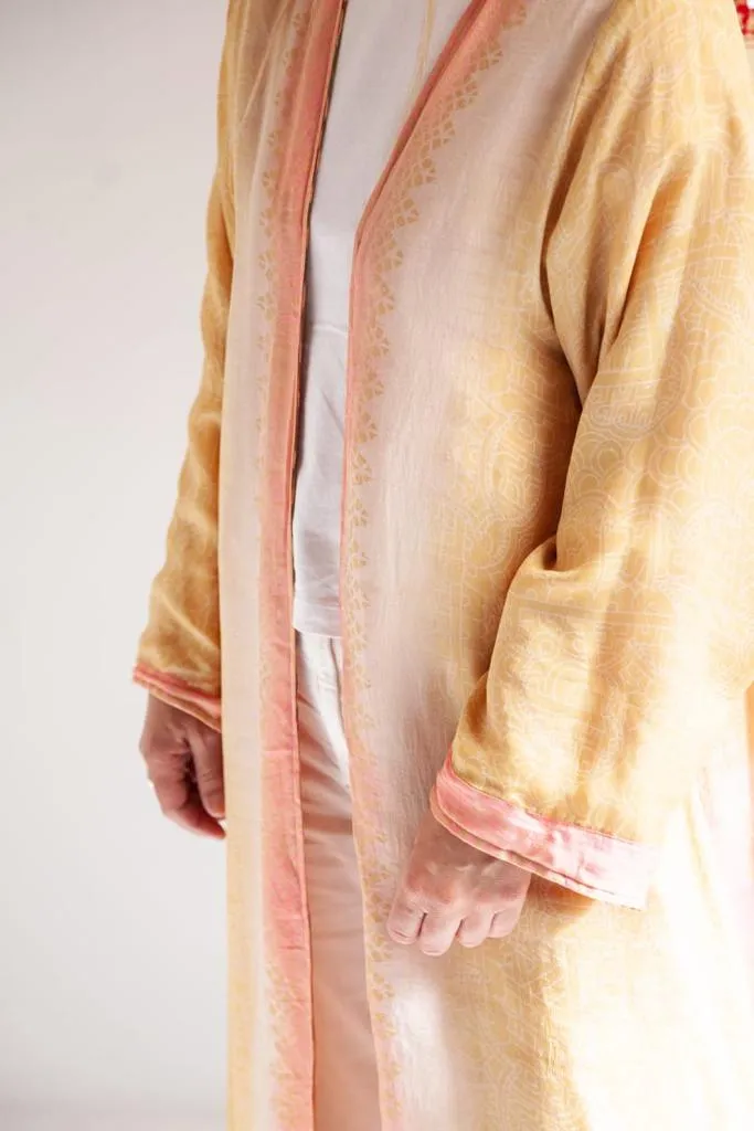 Reversible vintage silk kimono