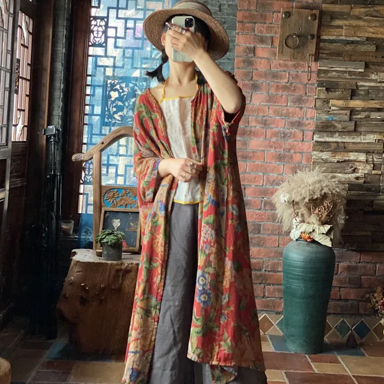 Ürün Adı: Vintage Bloom Kimono Ceket