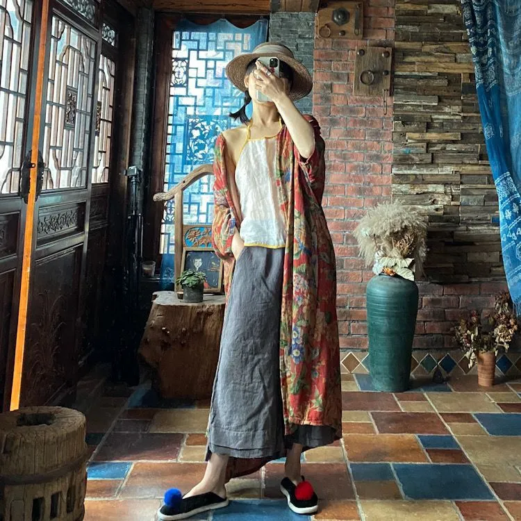 Ürün Adı: Vintage Bloom Kimono Ceket
