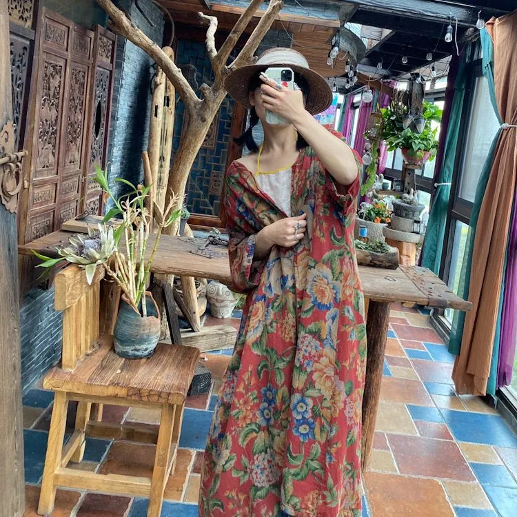 Ürün Adı: Vintage Bloom Kimono Ceket