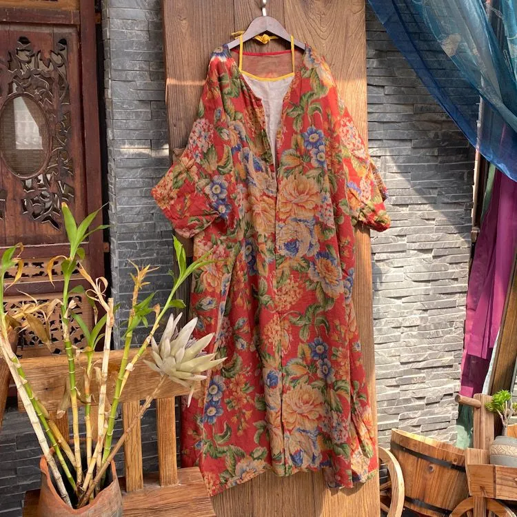 Ürün Adı: Vintage Bloom Kimono Ceket