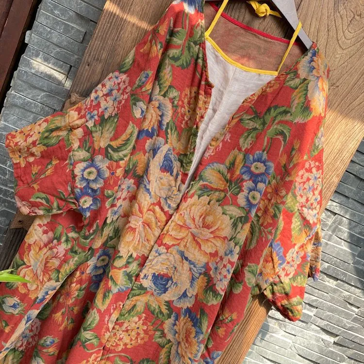 Ürün Adı: Vintage Bloom Kimono Ceket