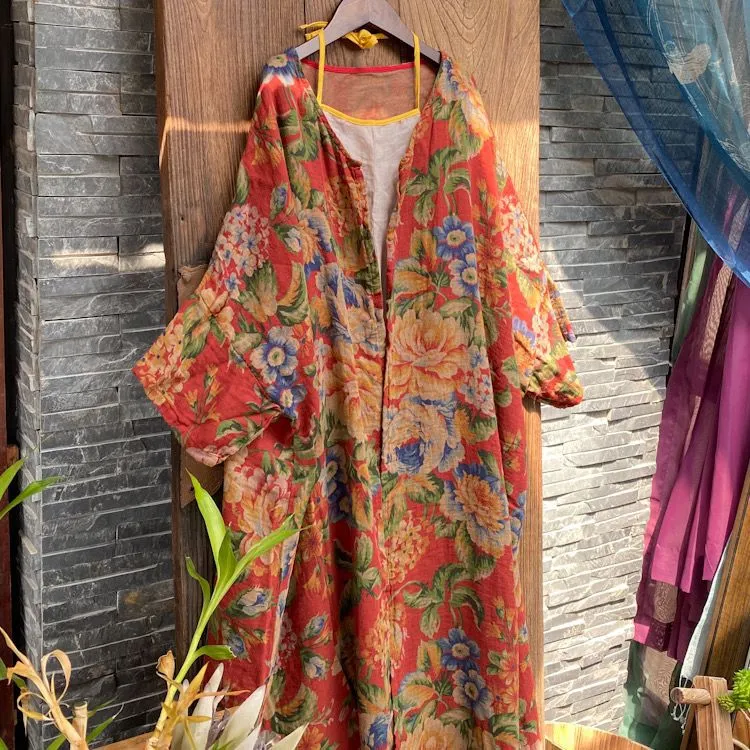 Ürün Adı: Vintage Bloom Kimono Ceket