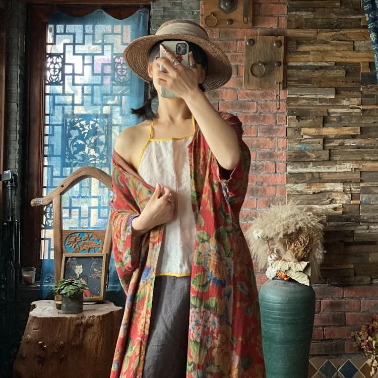 Ürün Adı: Vintage Bloom Kimono Ceket