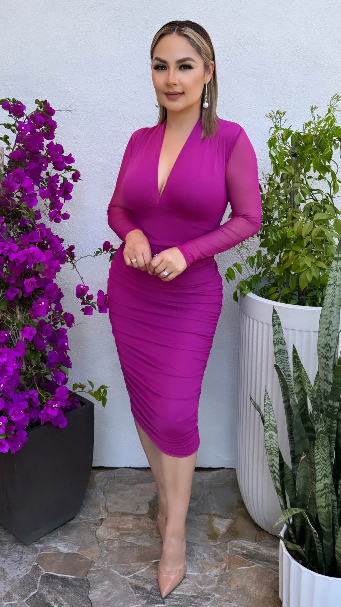 ROBIN MAGENTA DRESS