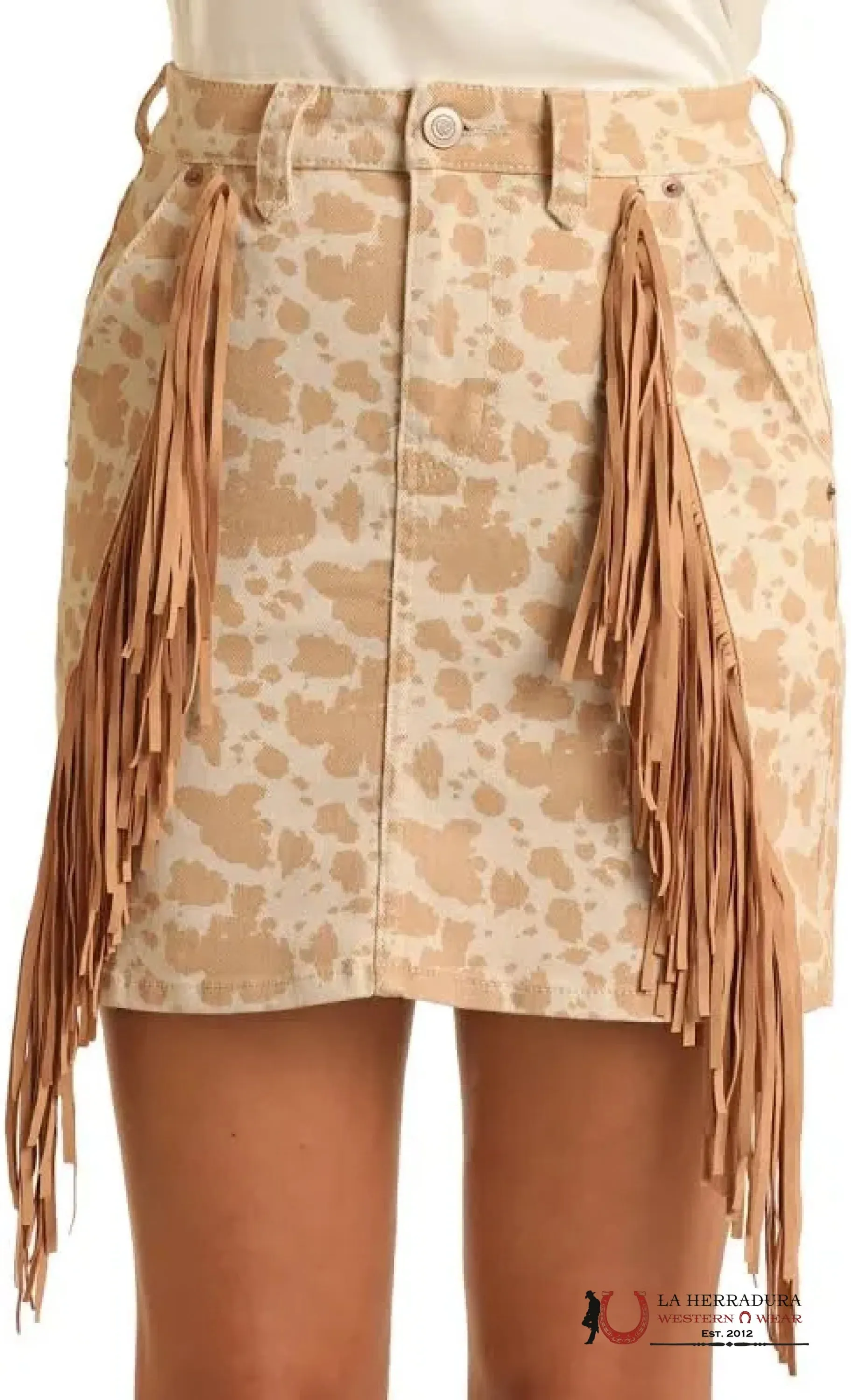 Rock&Roll Cowhide Skirt w/Fringe