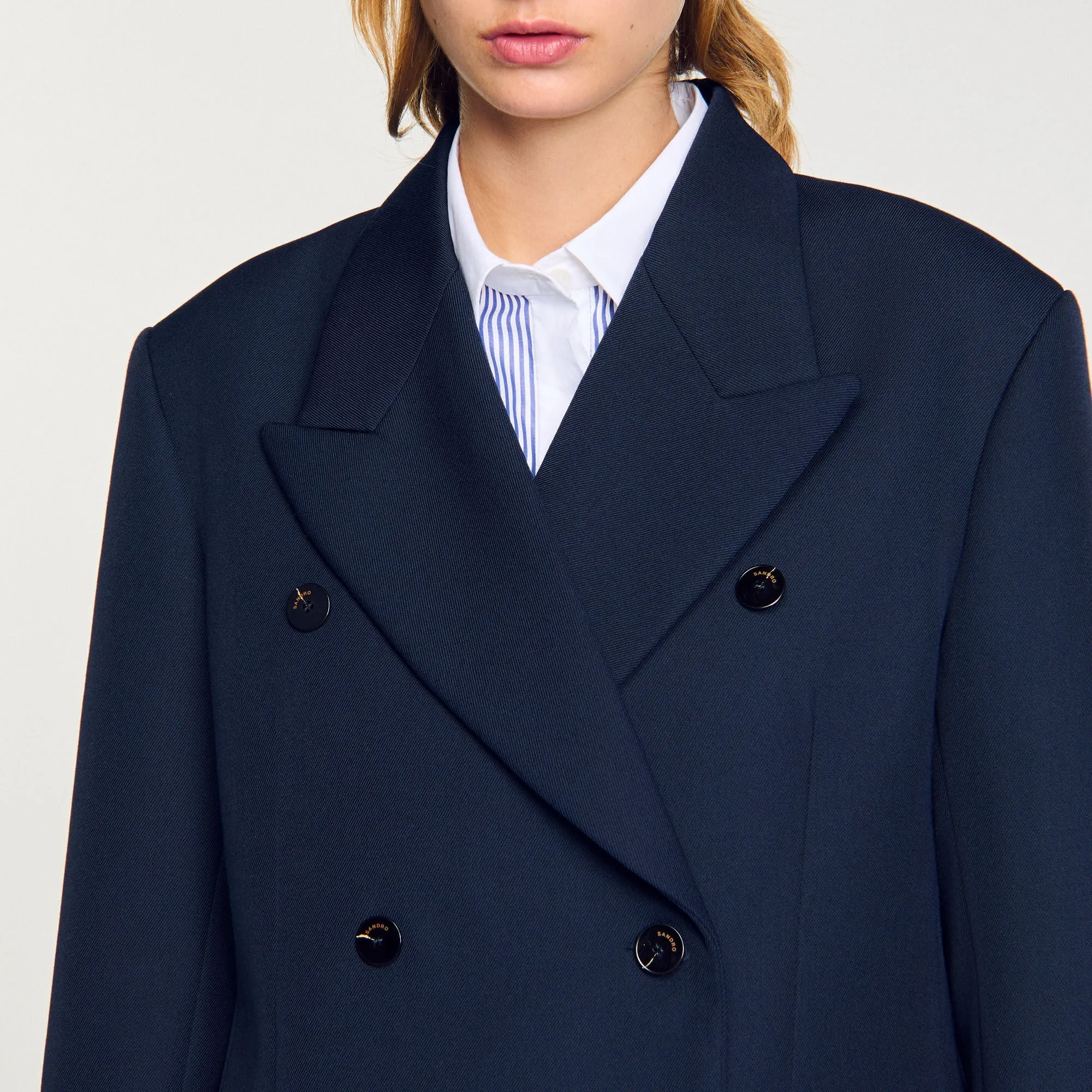 Royal Wool Blend Suit Jacket Navy Blue