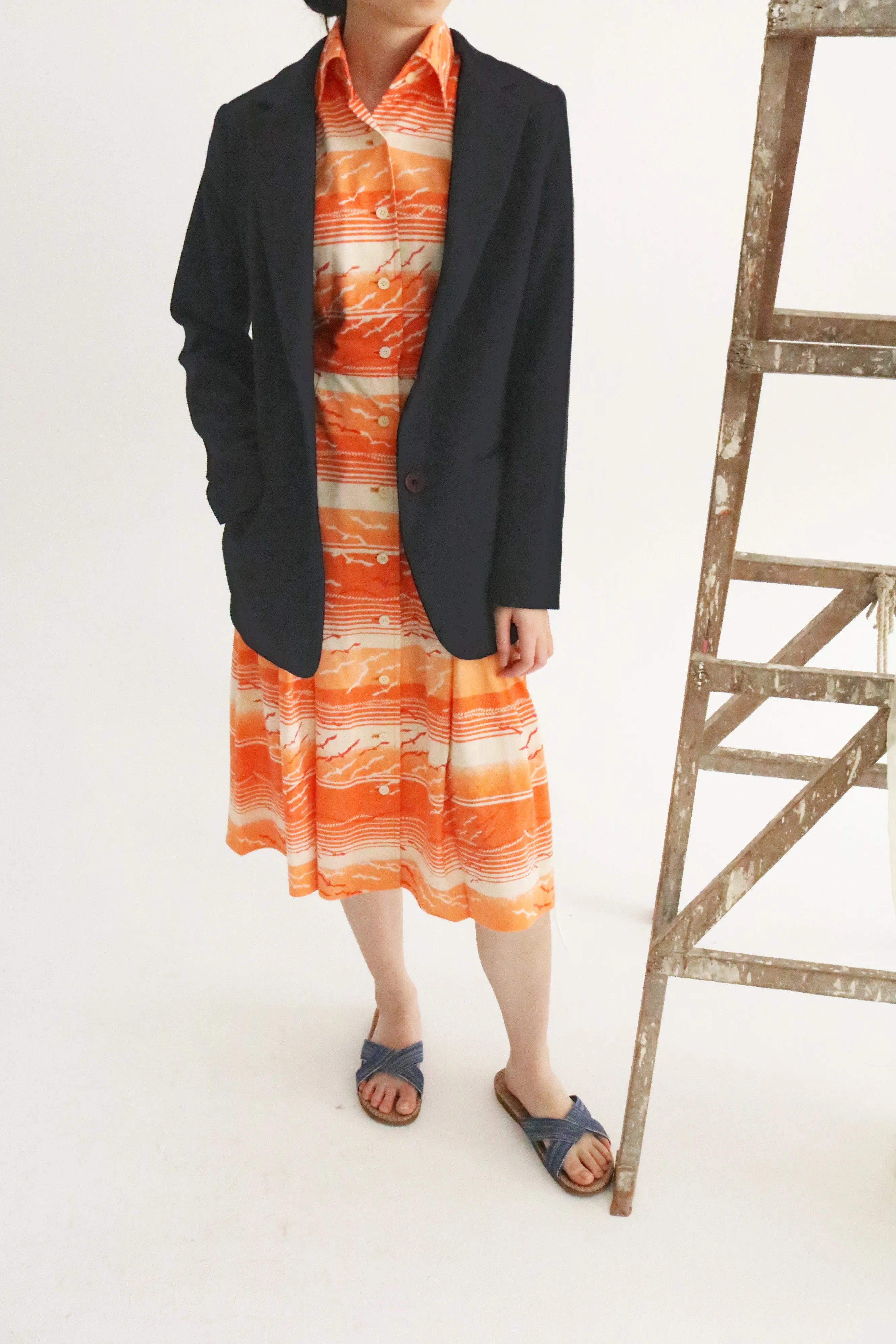 Seagull dress (Japanese vintage, sz Small)