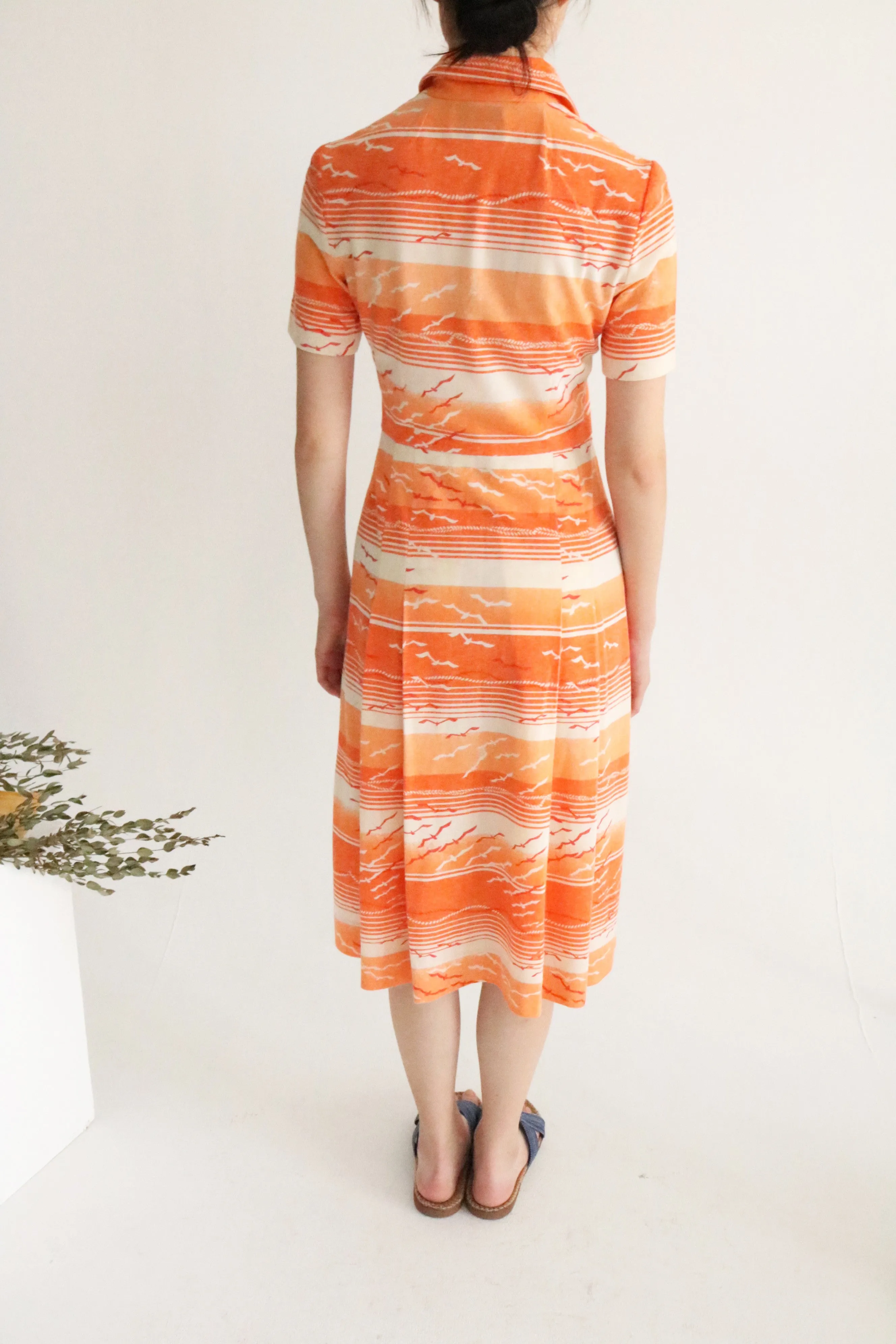 Seagull dress (Japanese vintage, sz Small)