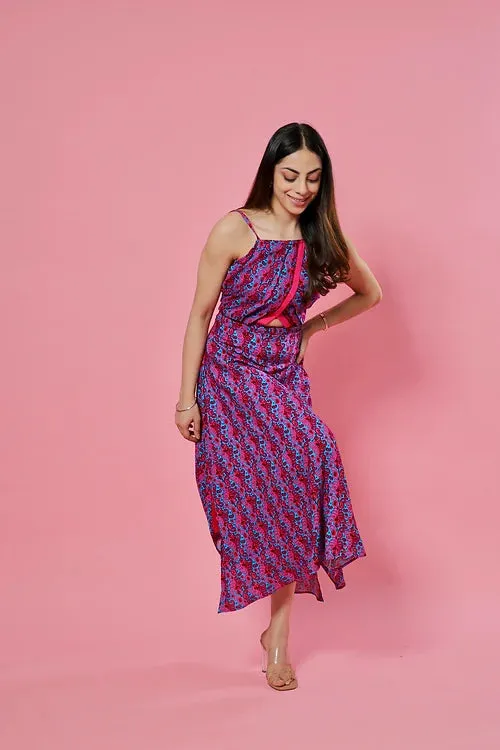 Sella Print Midi With Front Cut