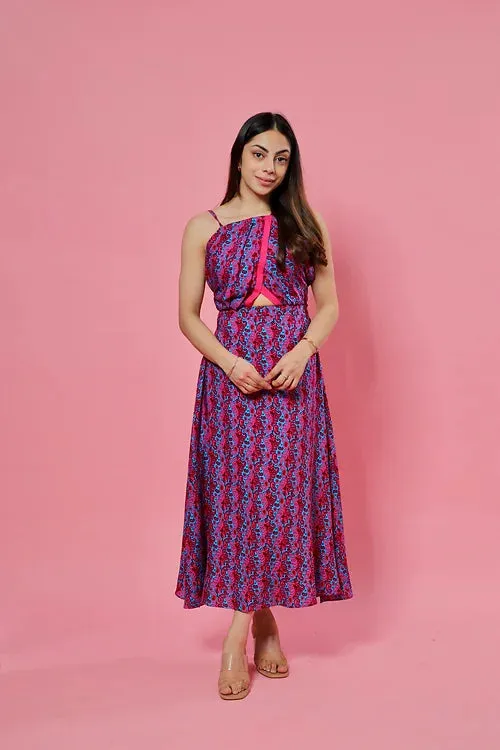 Sella Print Midi With Front Cut