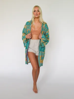 Short Kerala Kimono - Cotton Gauze