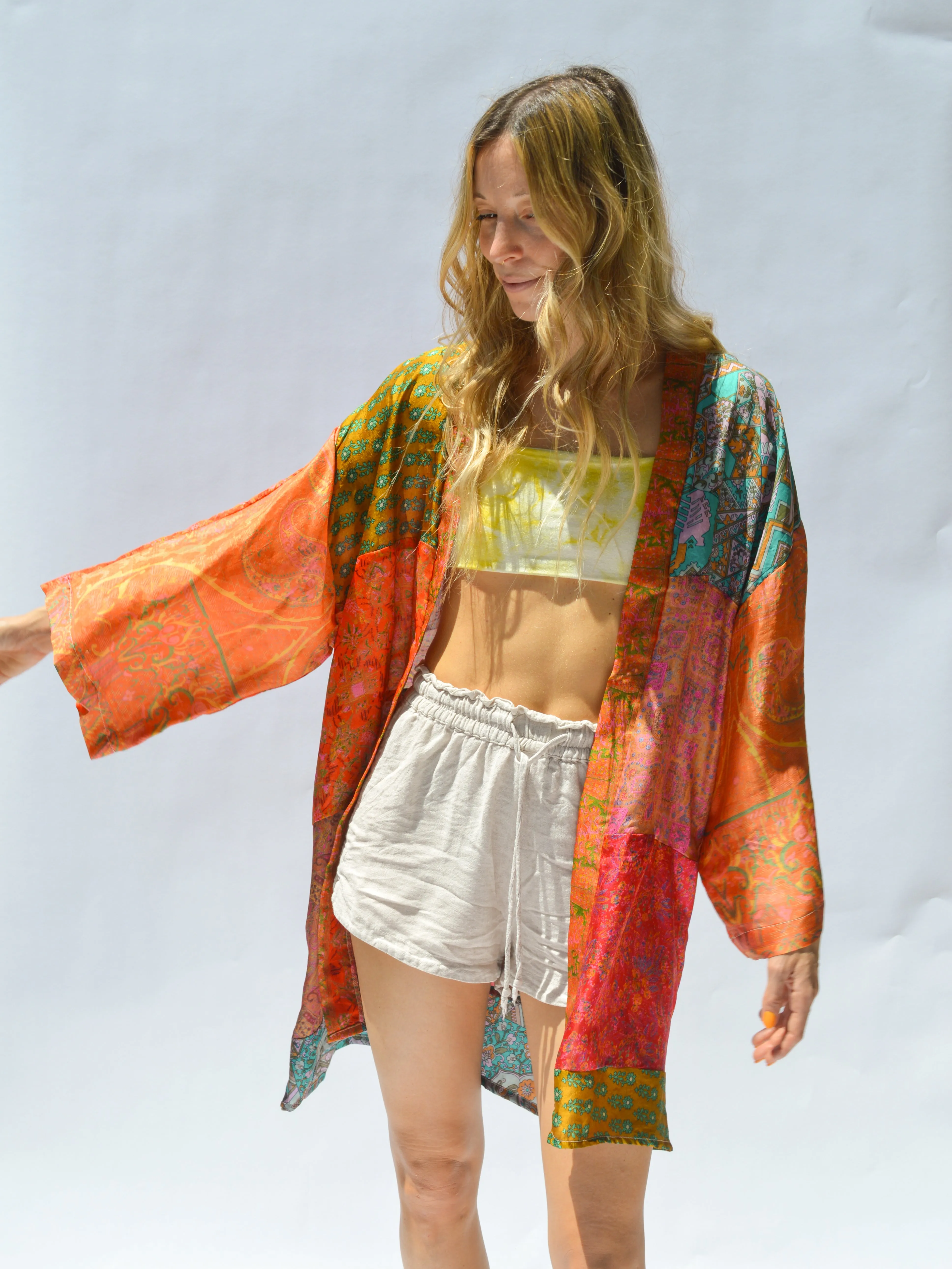 Short Kerala Kimono - Patchwork