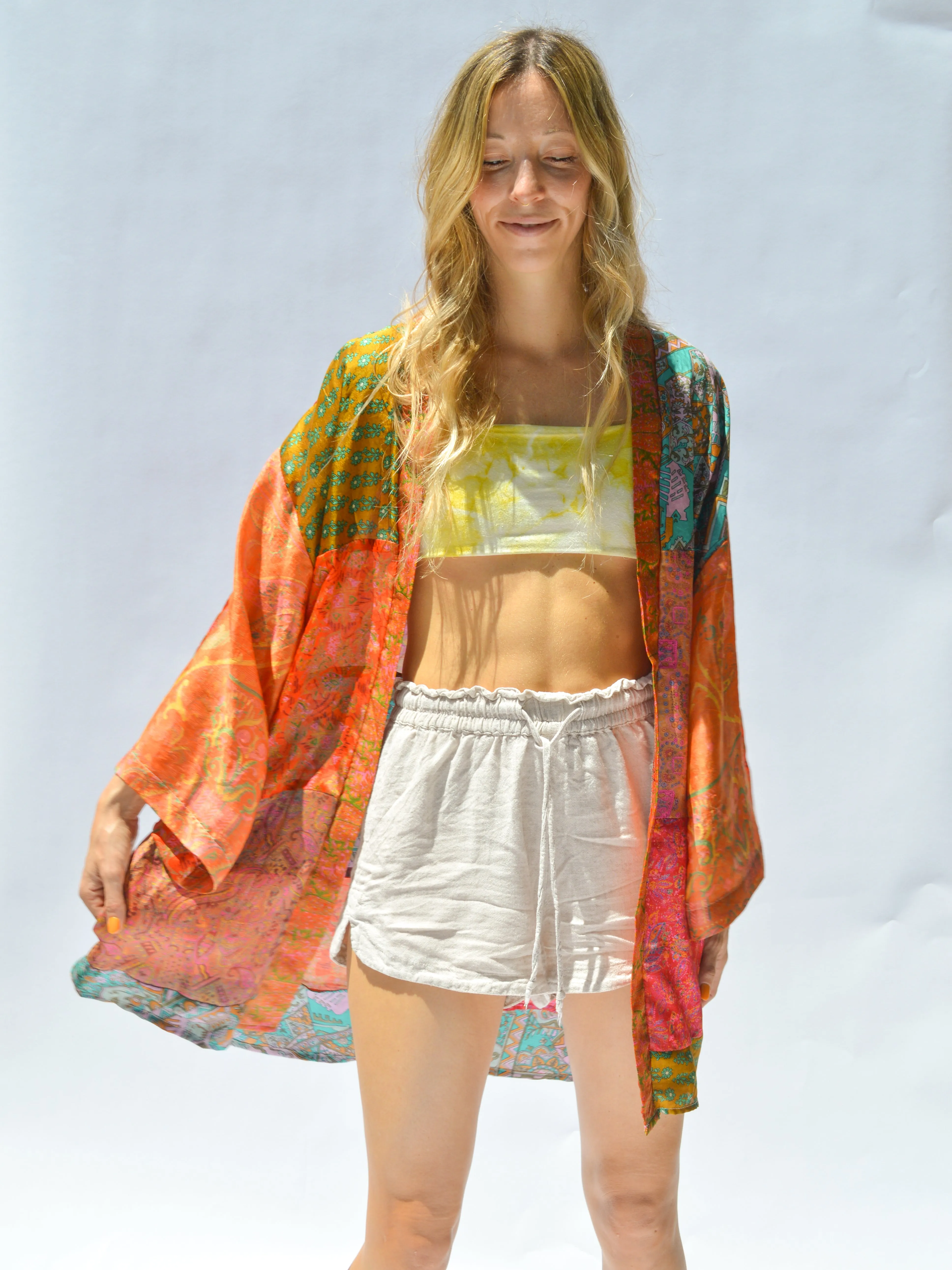 Short Kerala Kimono - Patchwork