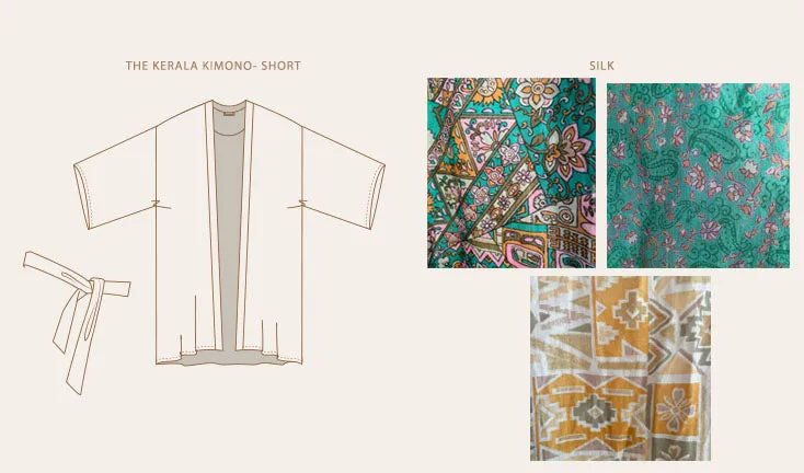 Short Kerala Kimono - Print Mix
