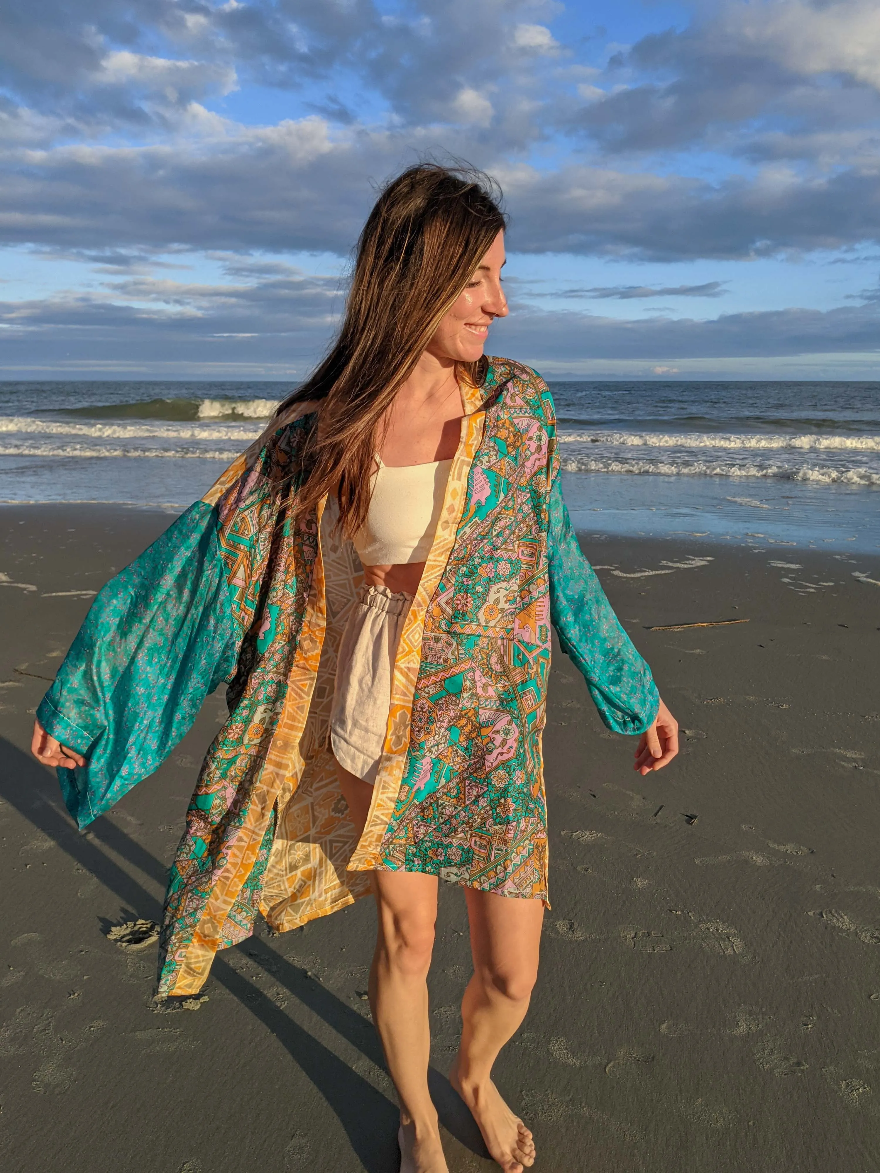 Short Kerala Kimono - Print Mix