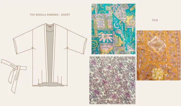 Short Kerala Kimono - Print Mix