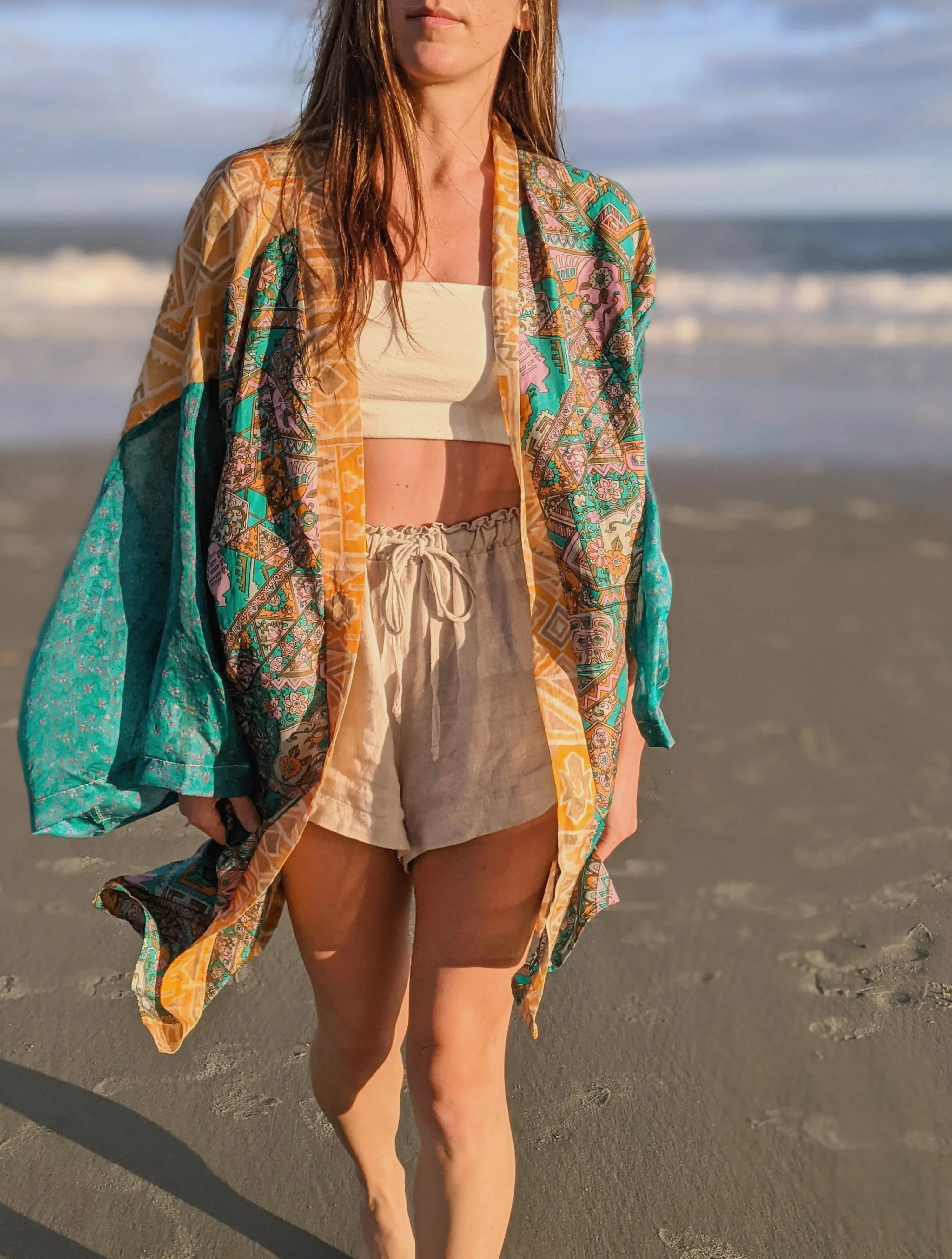 Short Kerala Kimono - Print Mix