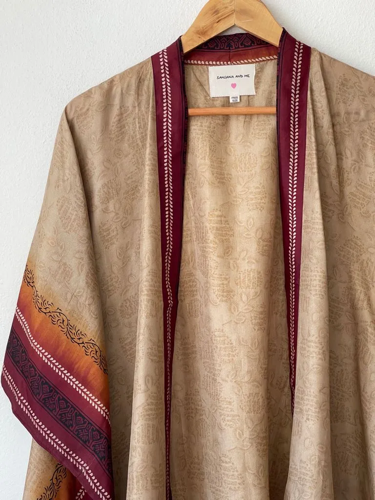 SHORT SILK KIMONO