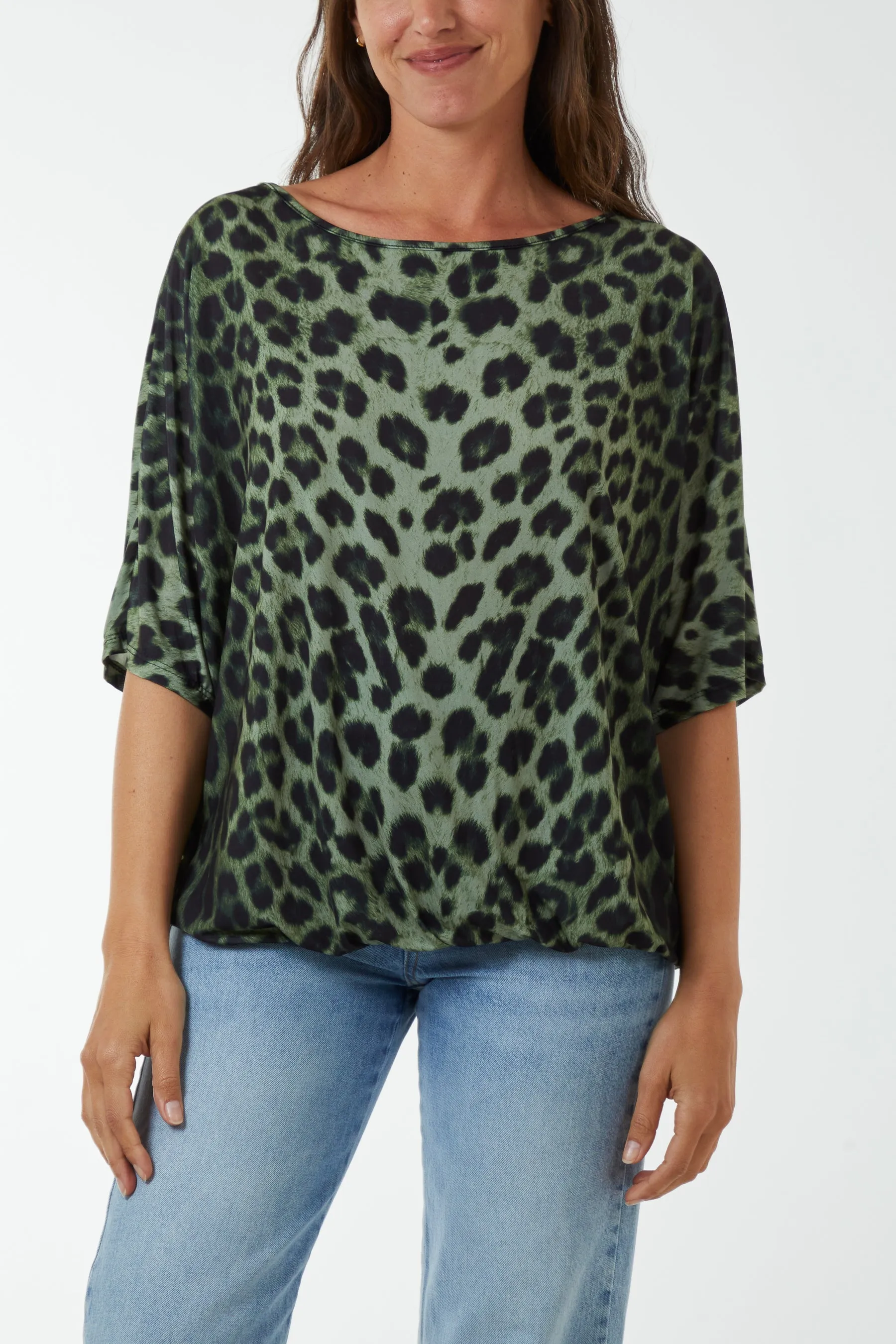 Short Sleeve Leopard Print Top