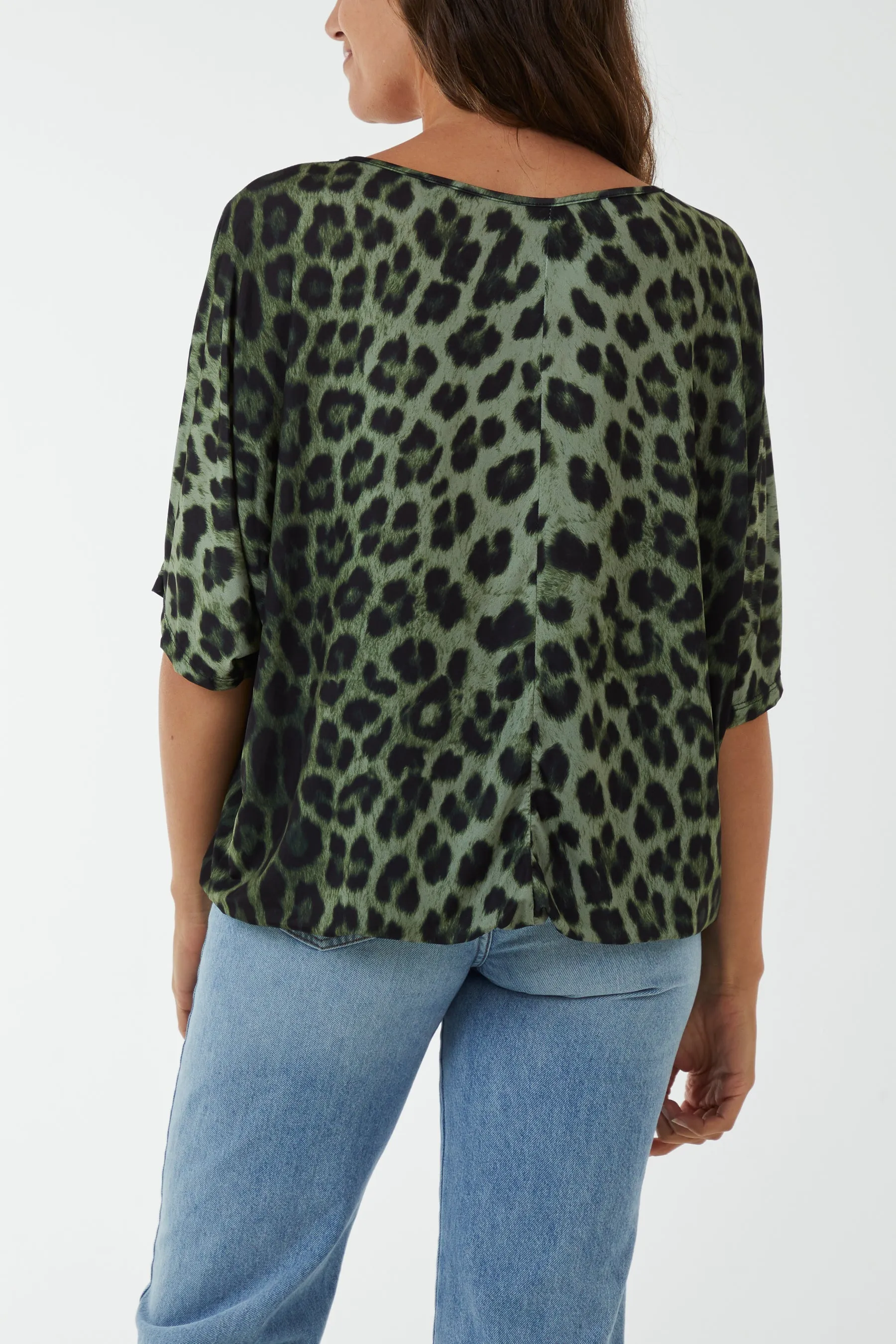 Short Sleeve Leopard Print Top