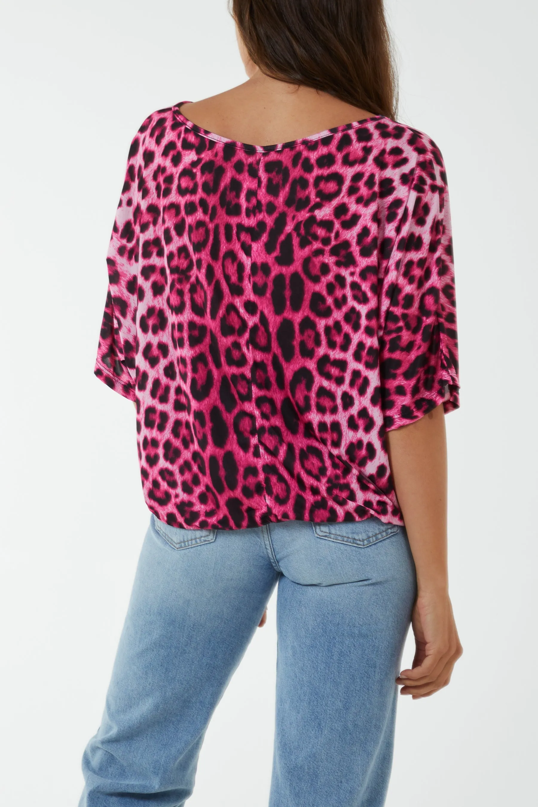 Short Sleeve Leopard Print Top