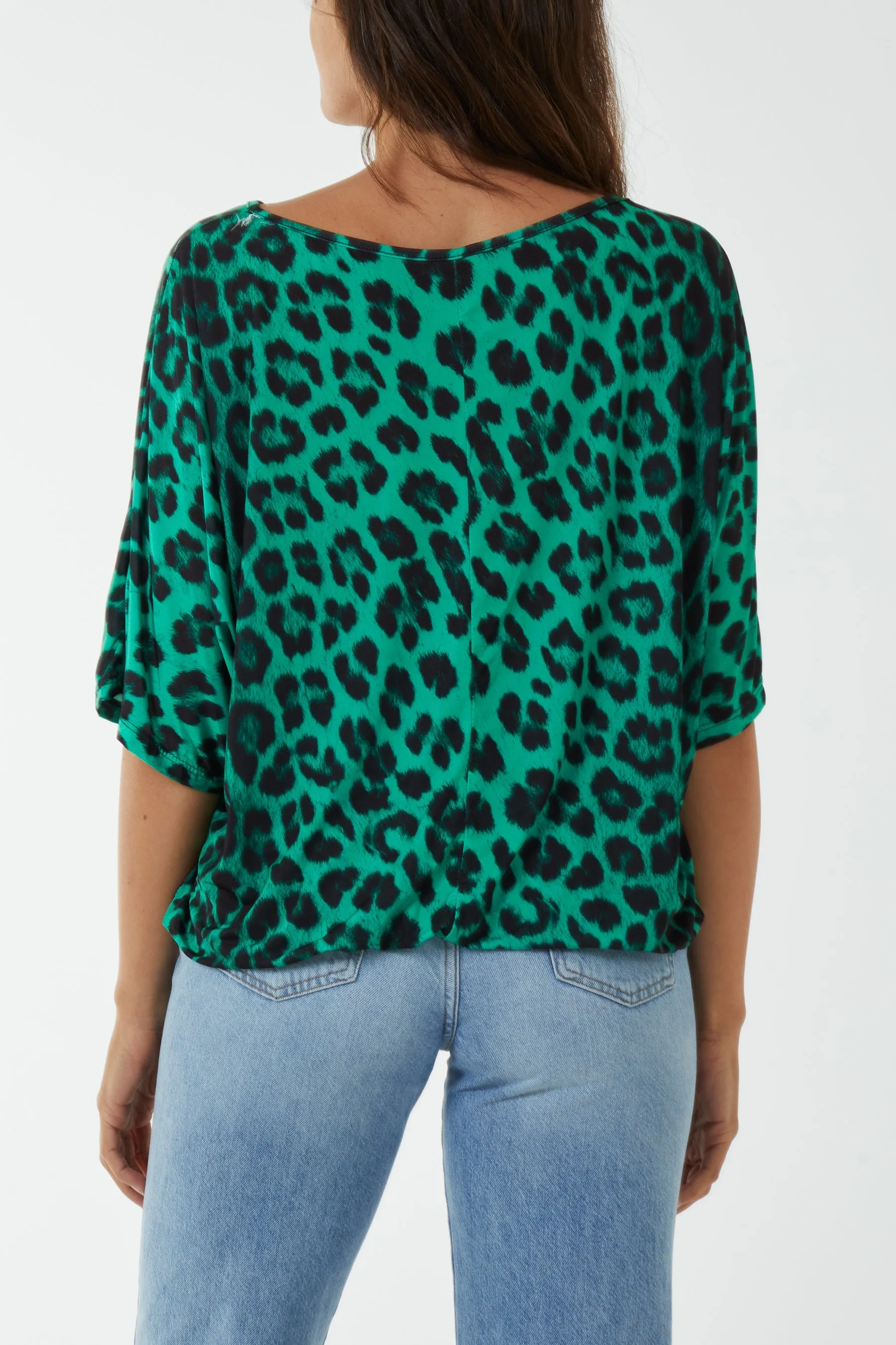 Short Sleeve Leopard Print Top