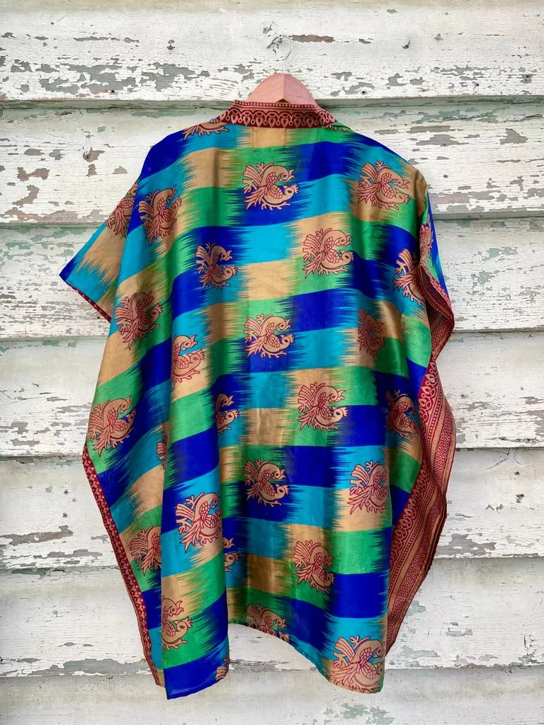 Short vintage silk kimono