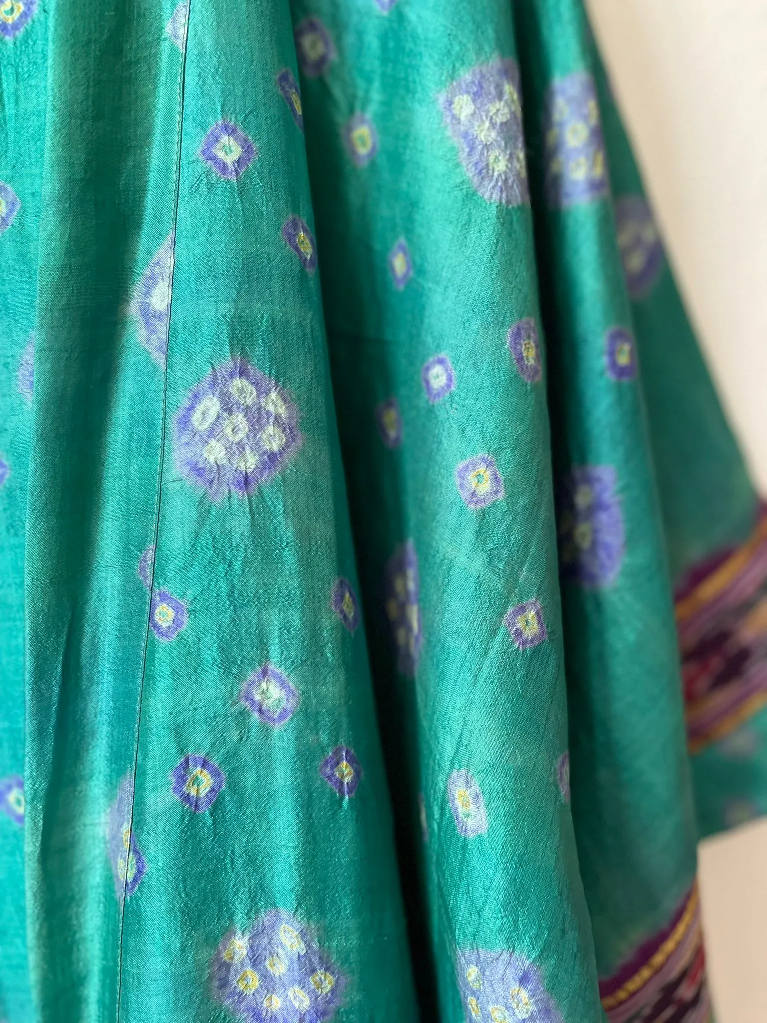 Silk tie dye kimono