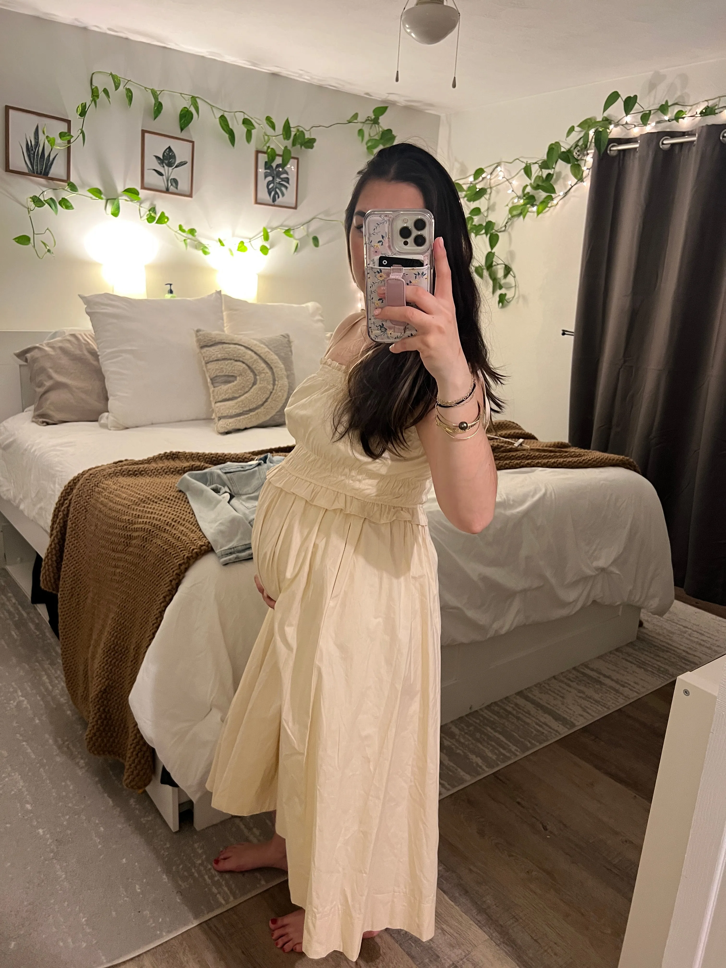 Smocked Midi Dress