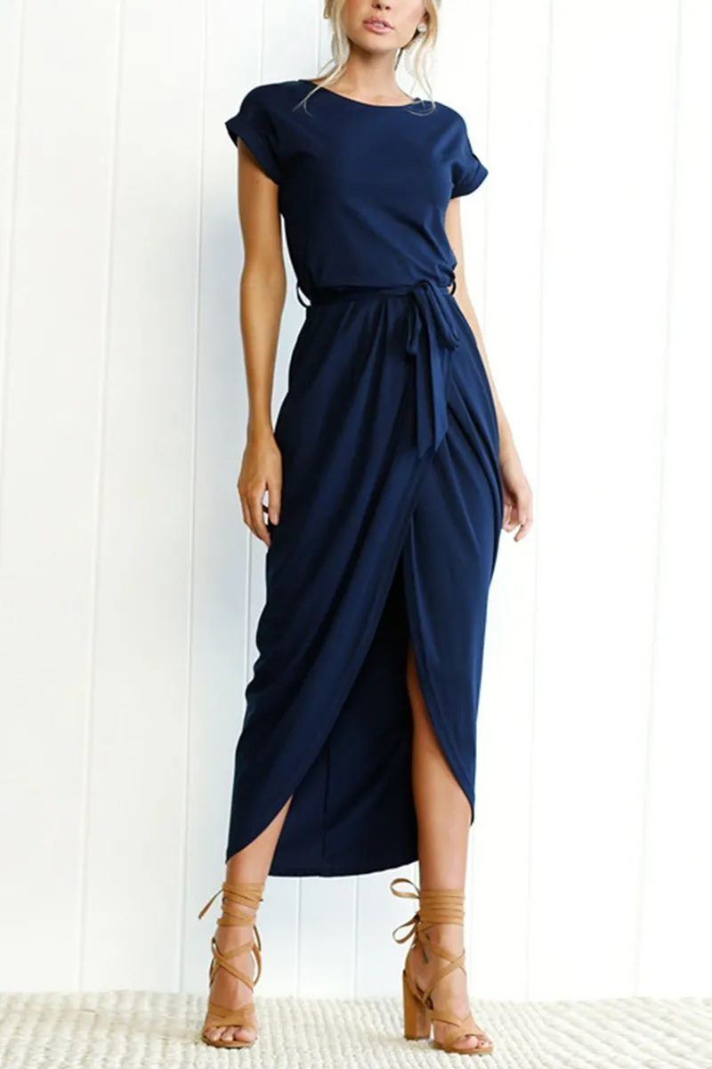 Solid Color Essential Grace Midi Dress(4 Colors)