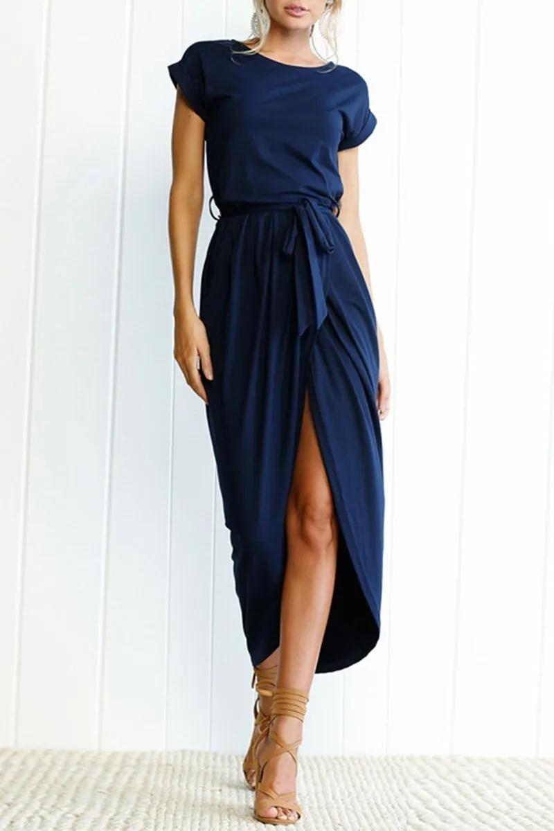 Solid Color Essential Grace Midi Dress(4 Colors)