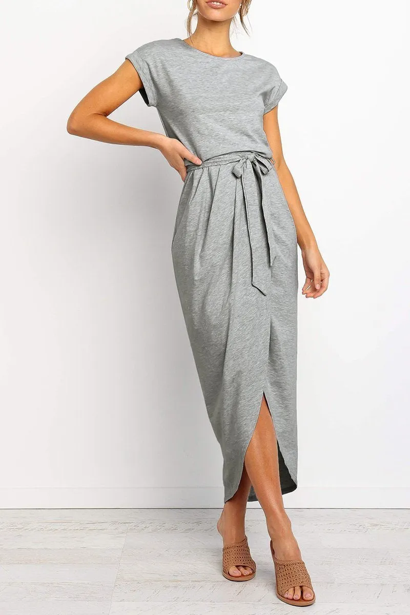 Solid Color Essential Grace Midi Dress(4 Colors)