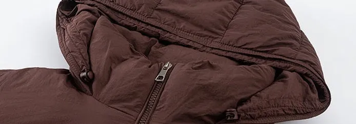 Solid Water-resistant and Windproof Women's Puffer Jacket