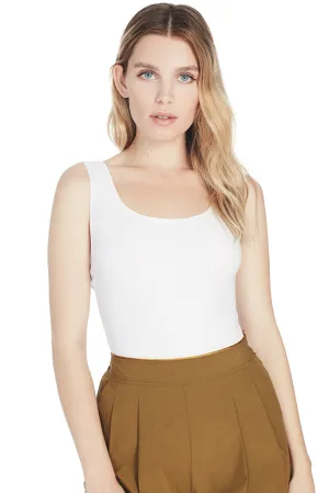 Square Neck Bodysuit (White)