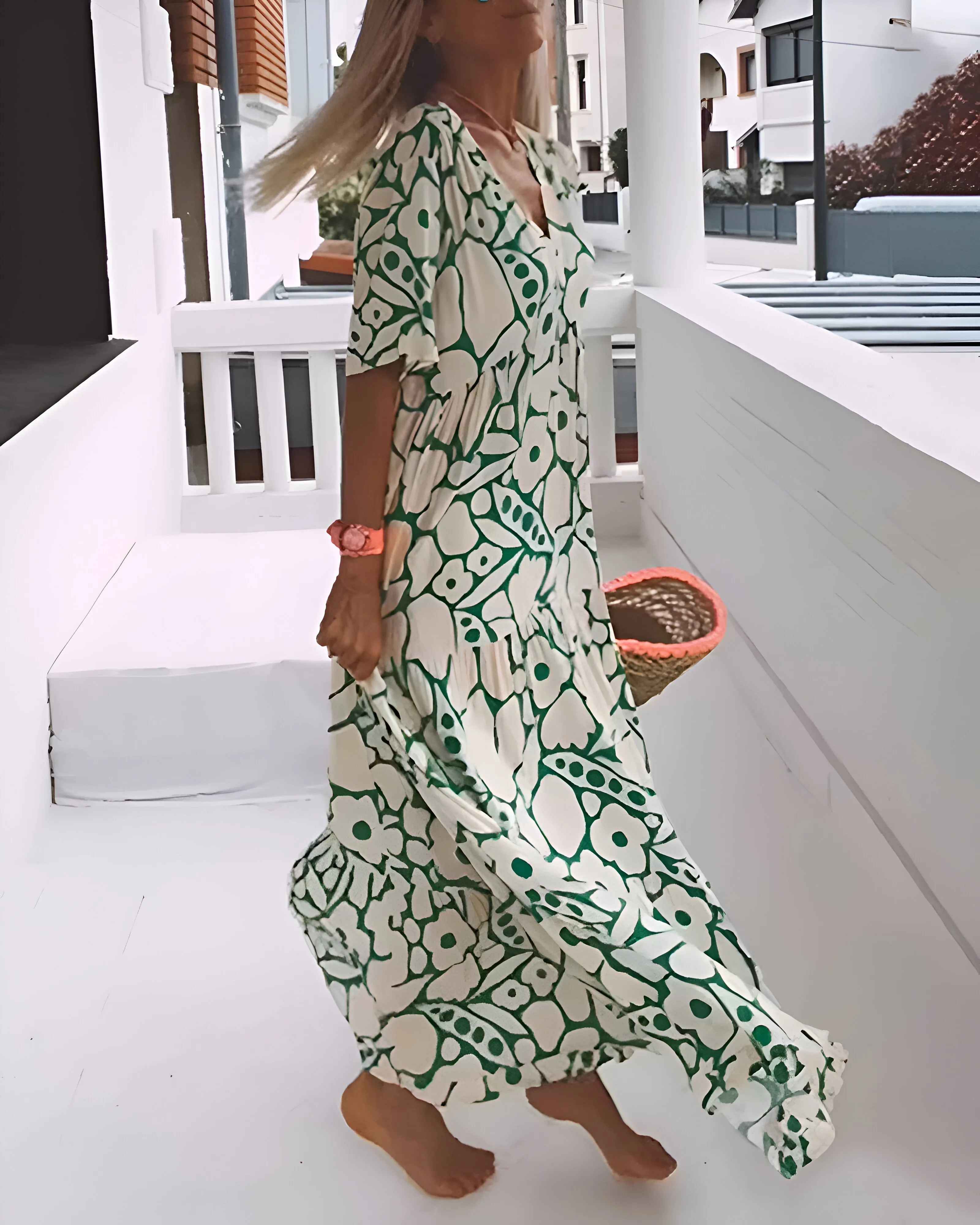 Stacie Printed Midi Dress