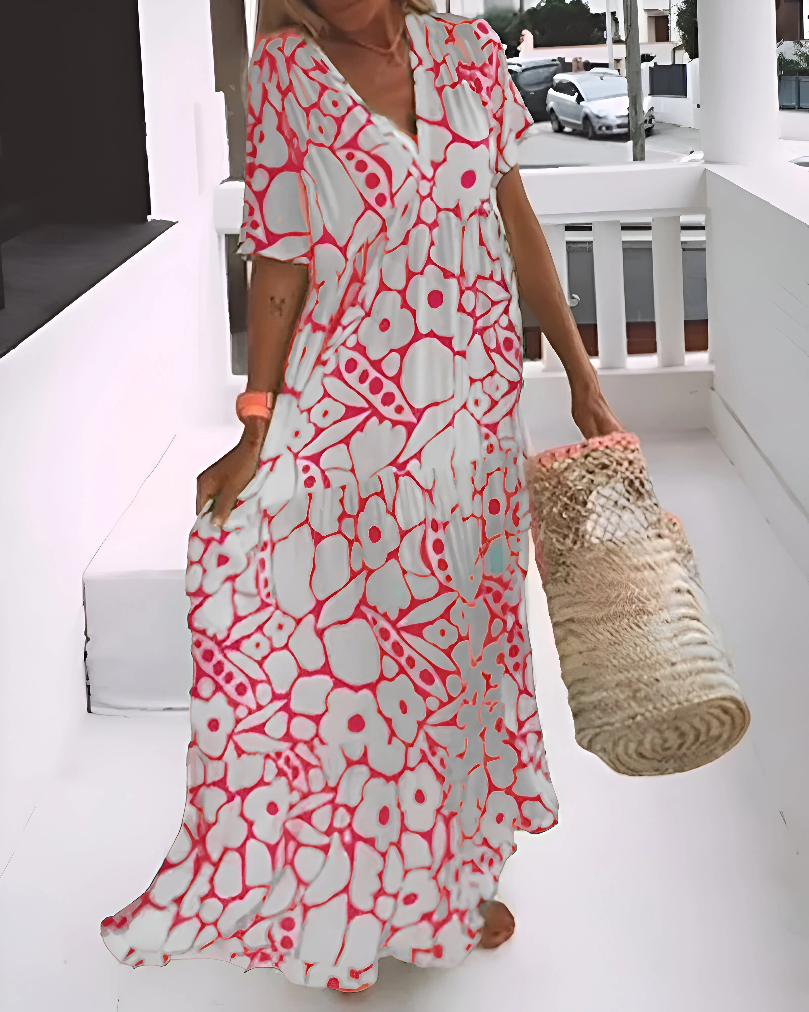 Stacie Printed Midi Dress
