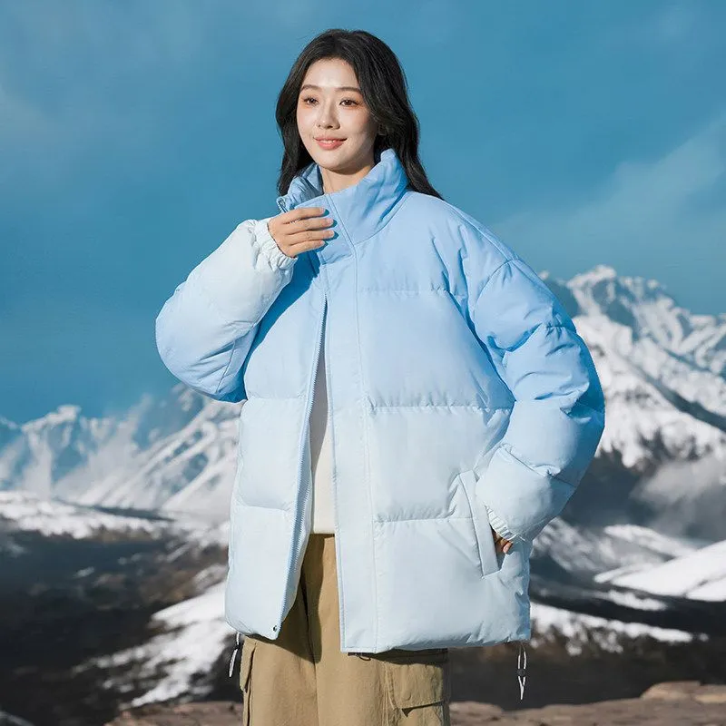 Stain-Resistant Windproof Padded Puffer Jacket in Trendy Gradient Color