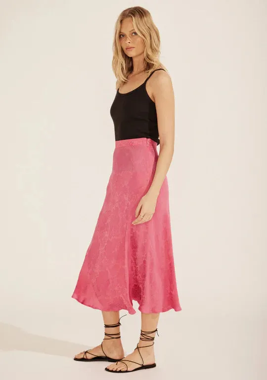 Stefan Midi Skirt, Pink | Auguste The Label