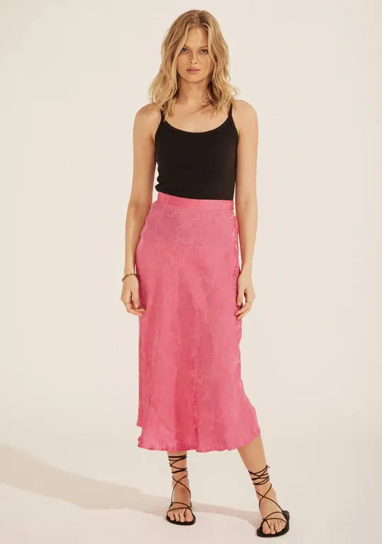 Stefan Midi Skirt, Pink | Auguste The Label