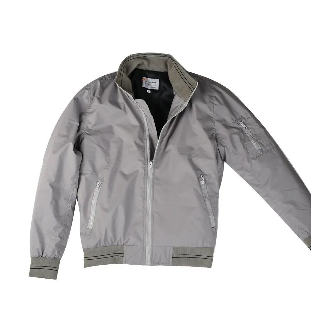 Stormy Gray Bomber Jacket