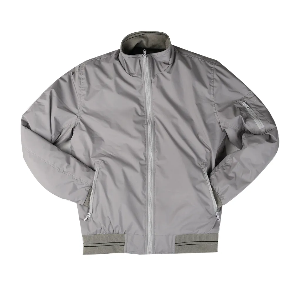 Stormy Gray Bomber Jacket