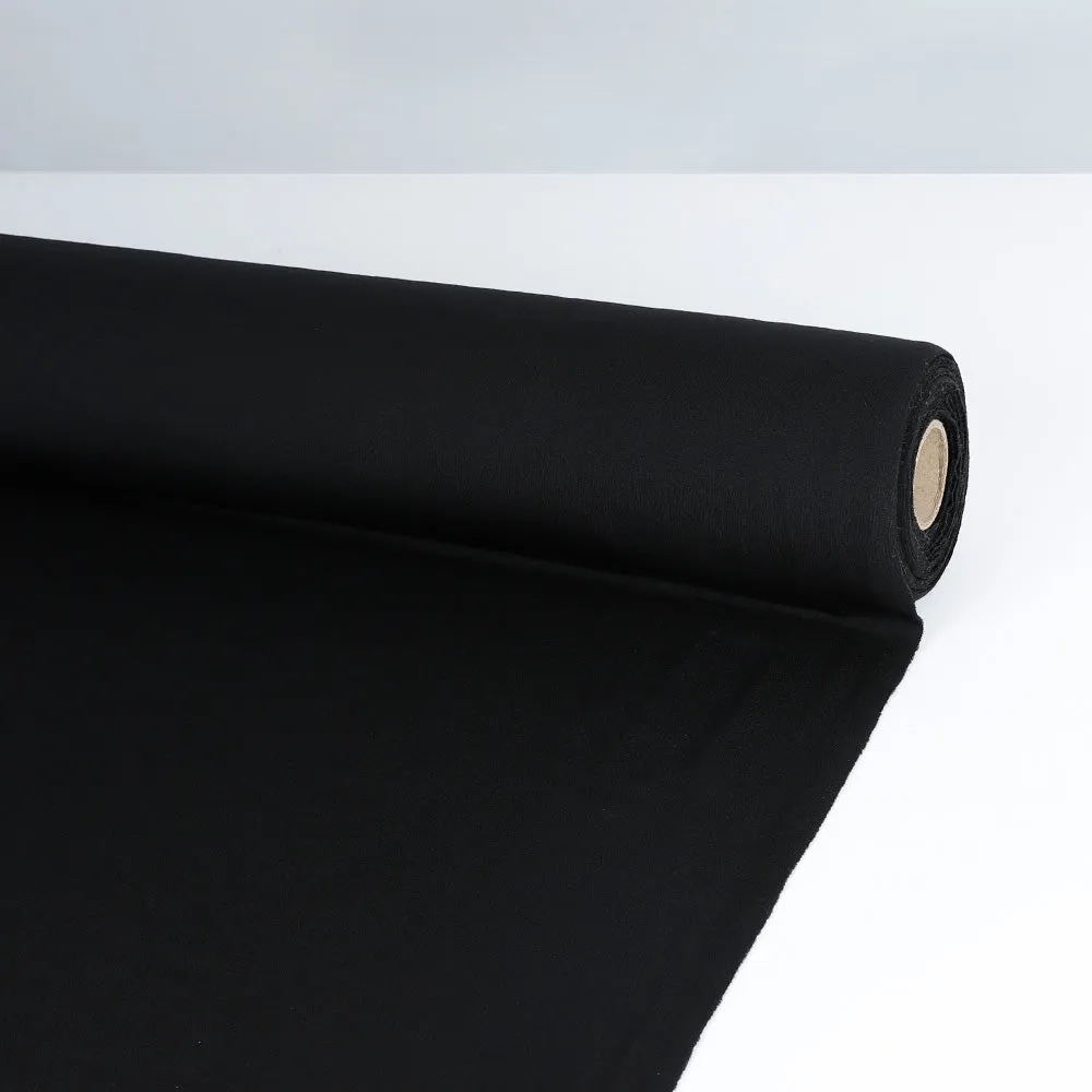 Stretch Poly / Merino Loopback - Black